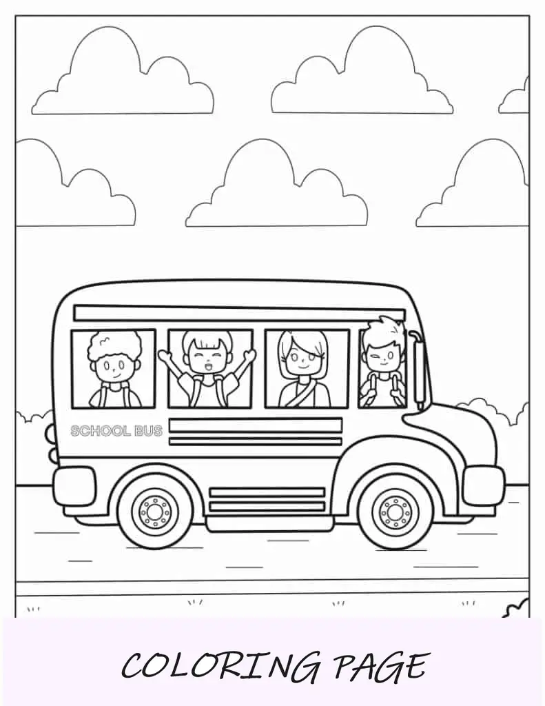 Alunos no ônibus escolar