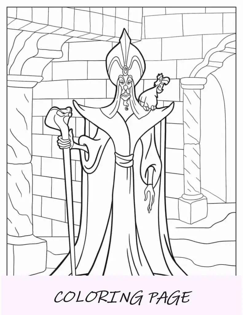 Folha para colorir de Jafar