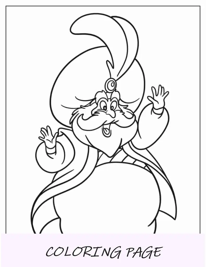 Folha para colorir do Sultão