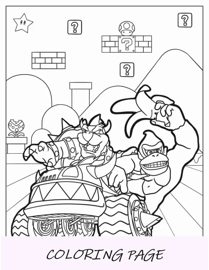 Mario Kart com Bowser e Donkey Kong Racing