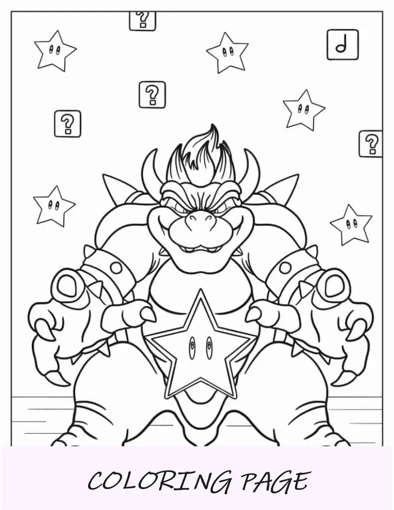 Bowser segurando Super Estrela