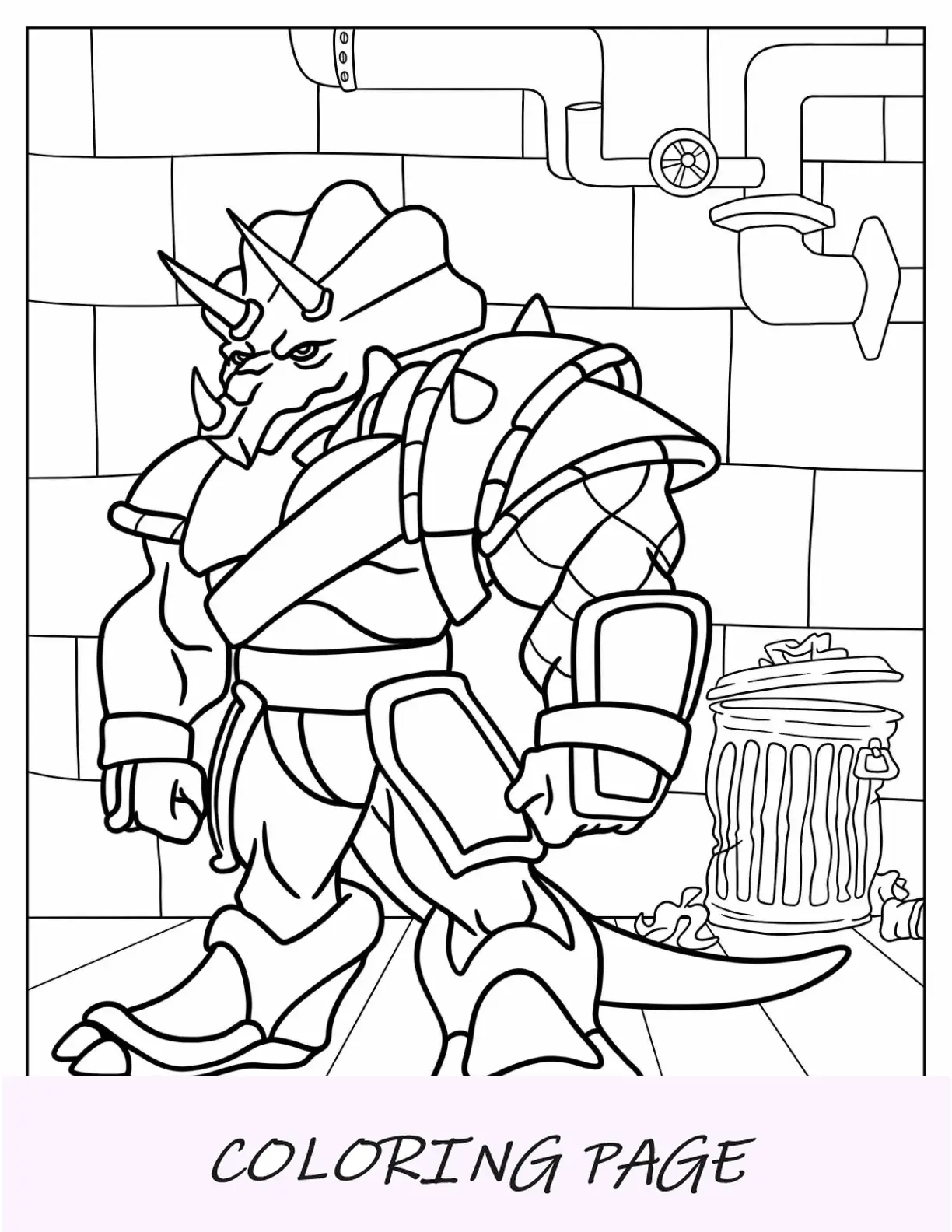Dibujos Para Colorear De Las Tortugas Ninja De Traximus Simple
