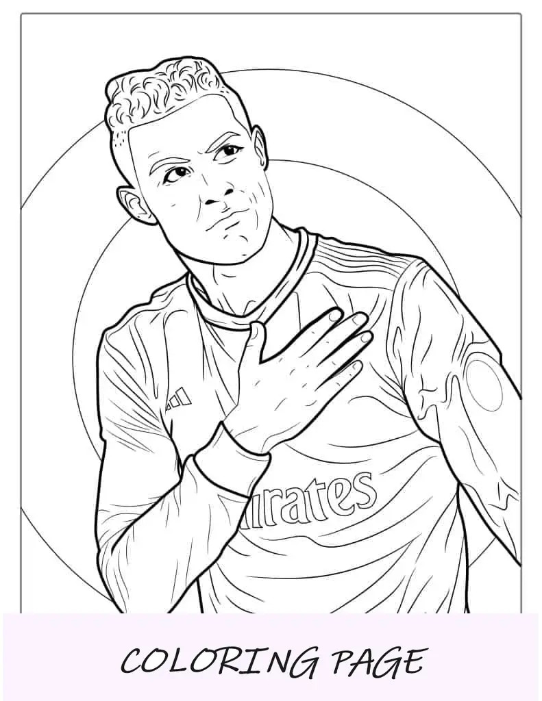 Cristiano Ronaldo Rispetto Pagina da colorare