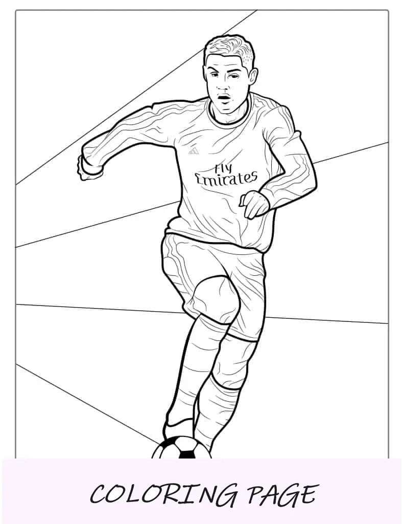 Ronaldo Machester da colorare