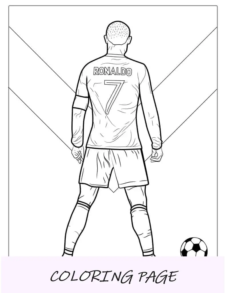 Ronaldo calci di rigore da colorare