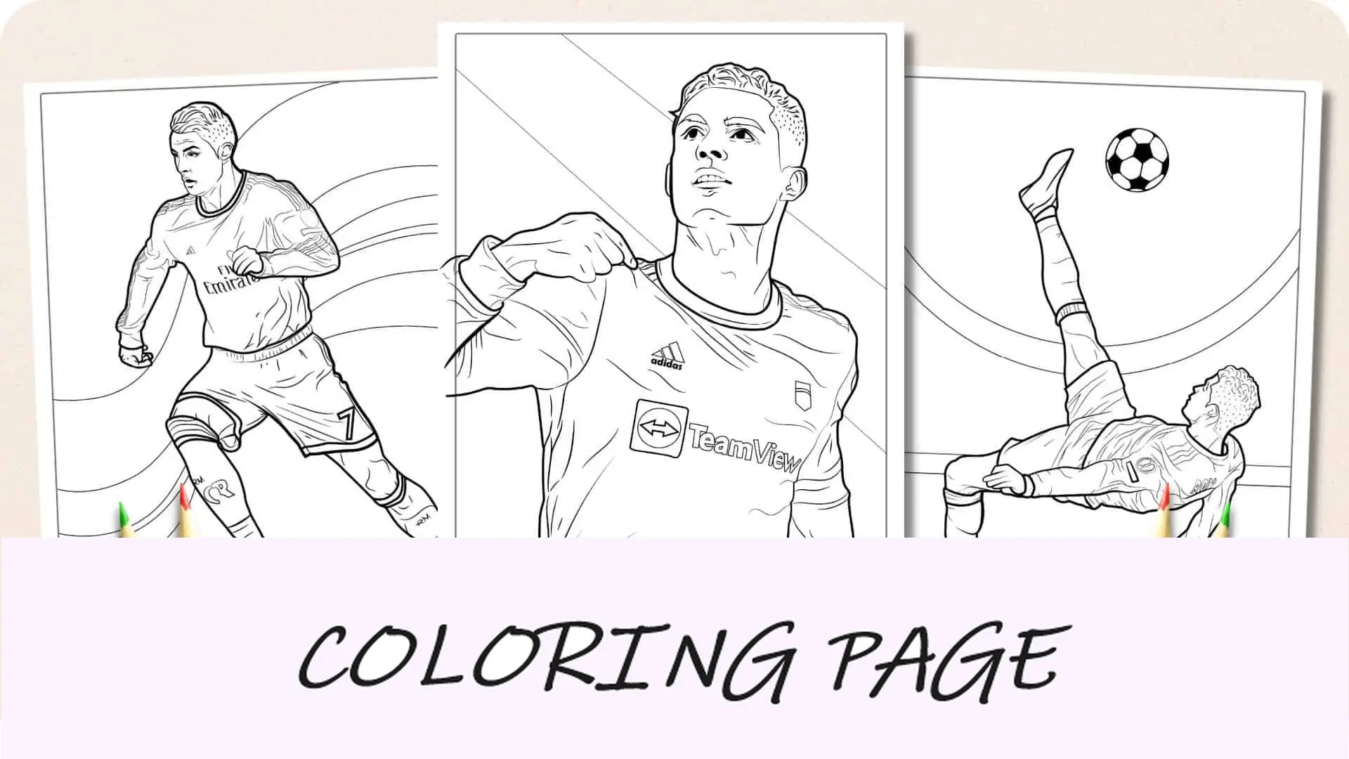 Disegni da colorare di Cristiano Ronaldo Immagine in evidenza
