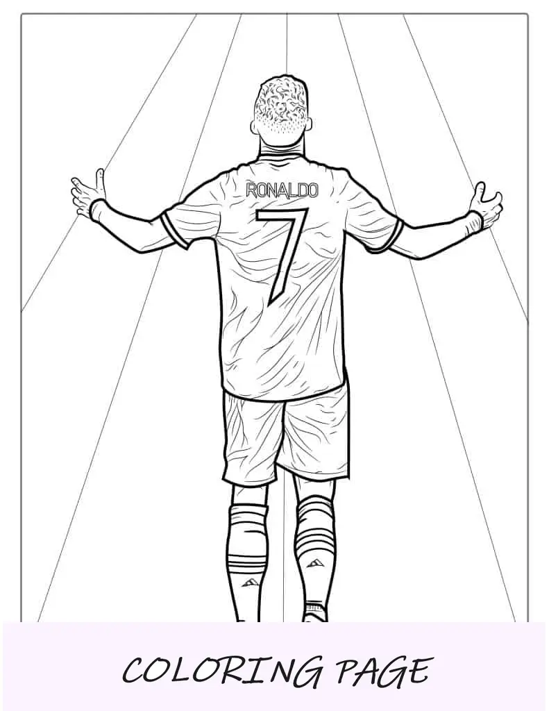 Pagina da colorare di Cristiano Ronaldo