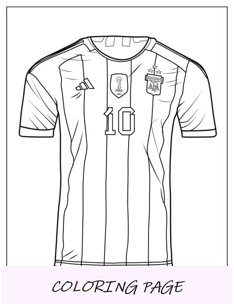 Parte anteriore della maglia di Lionel Messi