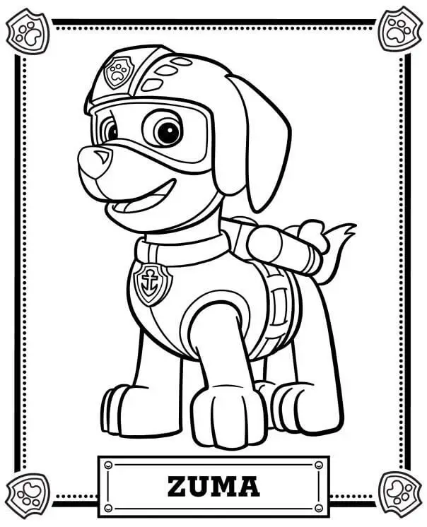 Chase Paw Patrol Coloring Pages