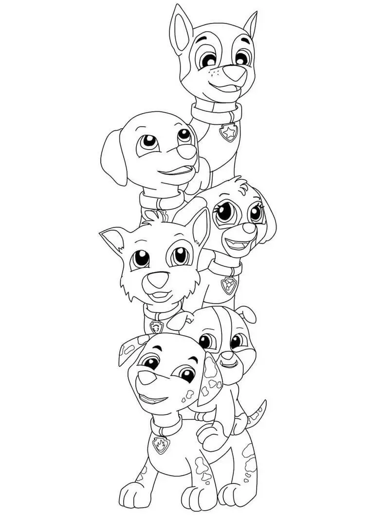 Rubble Paw Patrol Coloring Pages