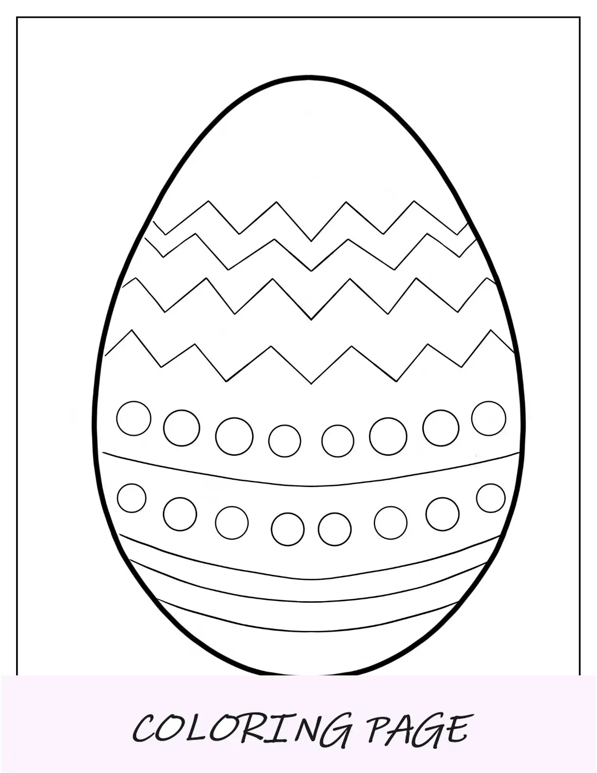 Hoja para colorear de huevos de Pascua de conejitos y zanahorias