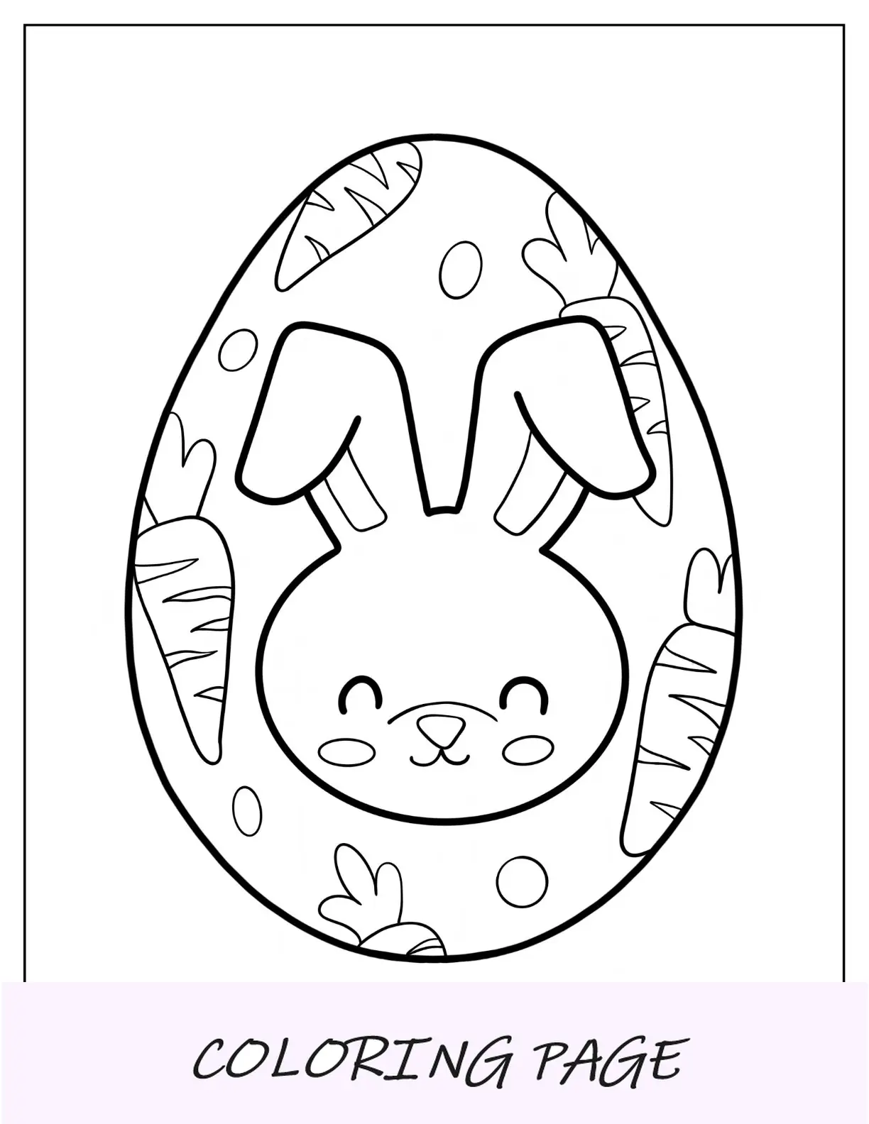 Huevos De Pascua En Una Cesta Página Para Colorear