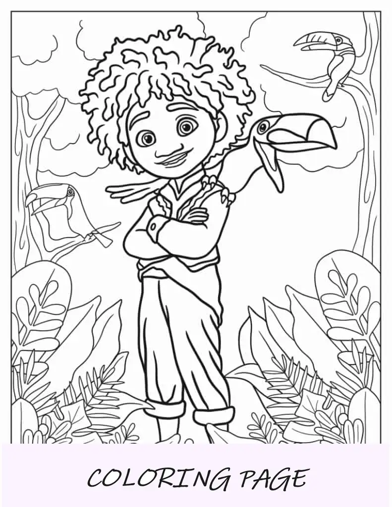 Dibujos para colorear de Antonio con animales