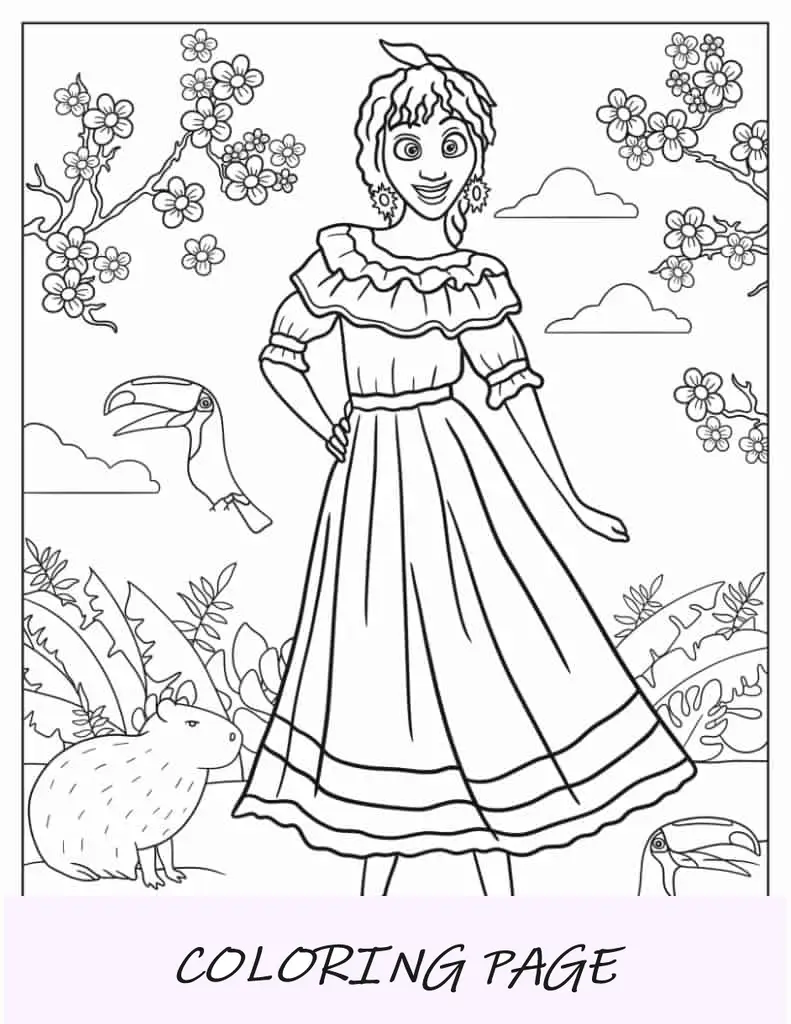 Tia Pepa Encanto Coloring Page
