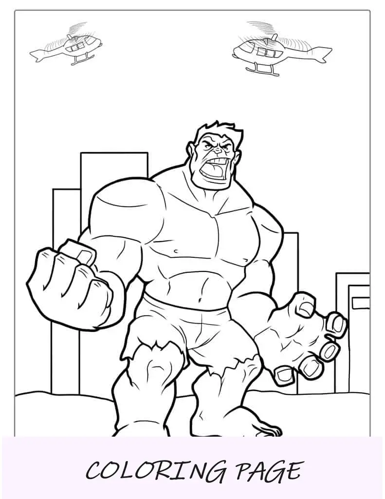 Angry Hulk detalhado para adultos