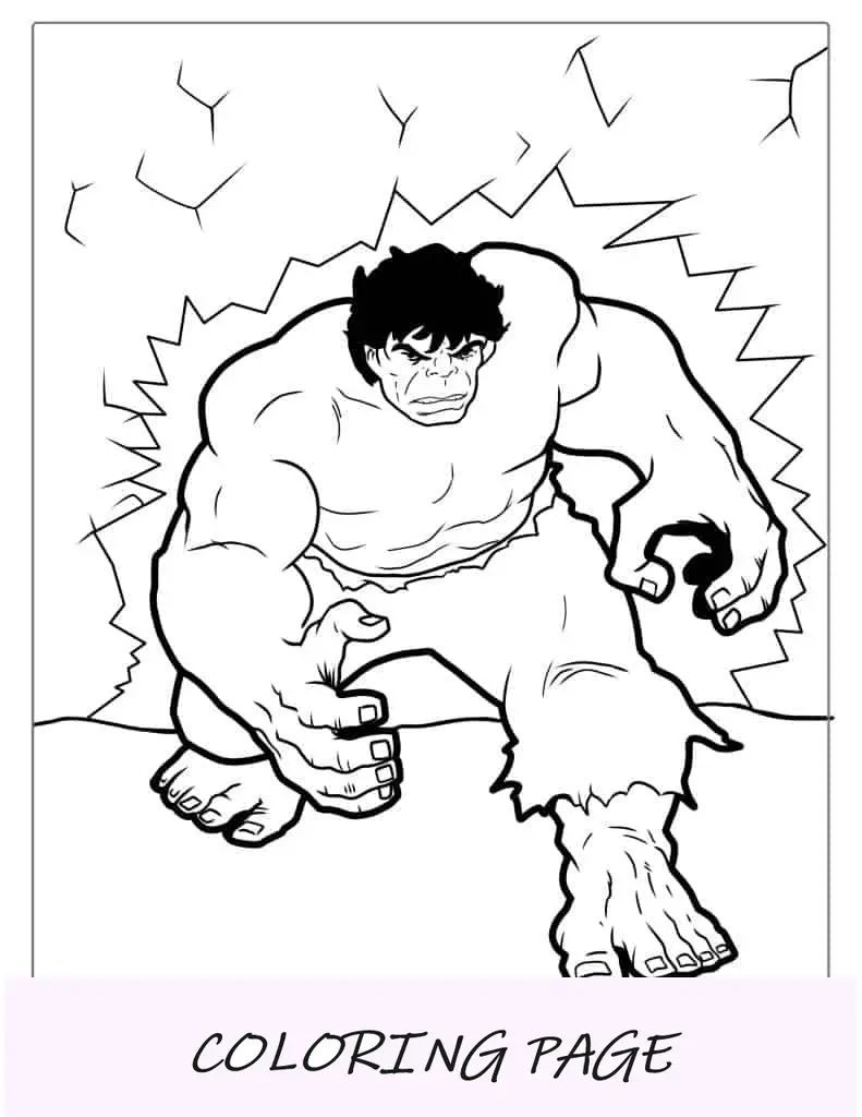 Coloração Vintage Incrível Hulk
