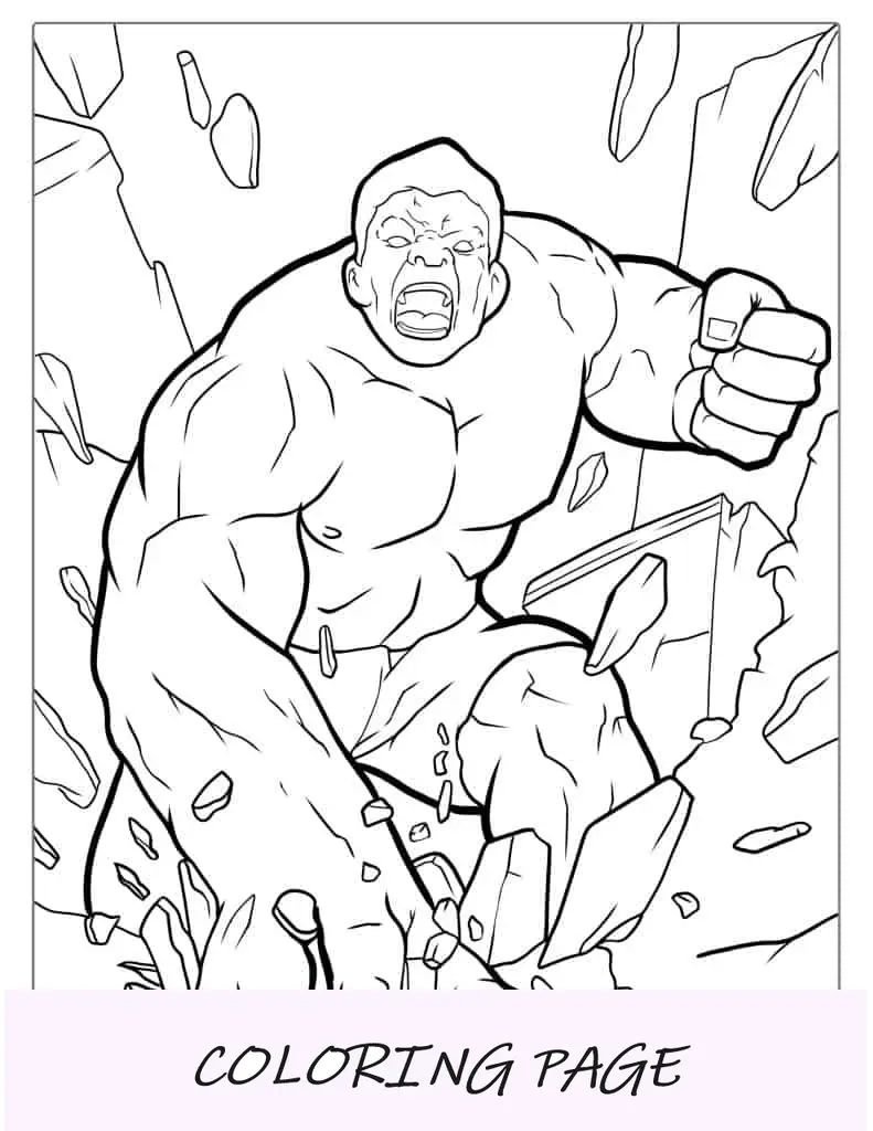 Hulk Smash para colorir