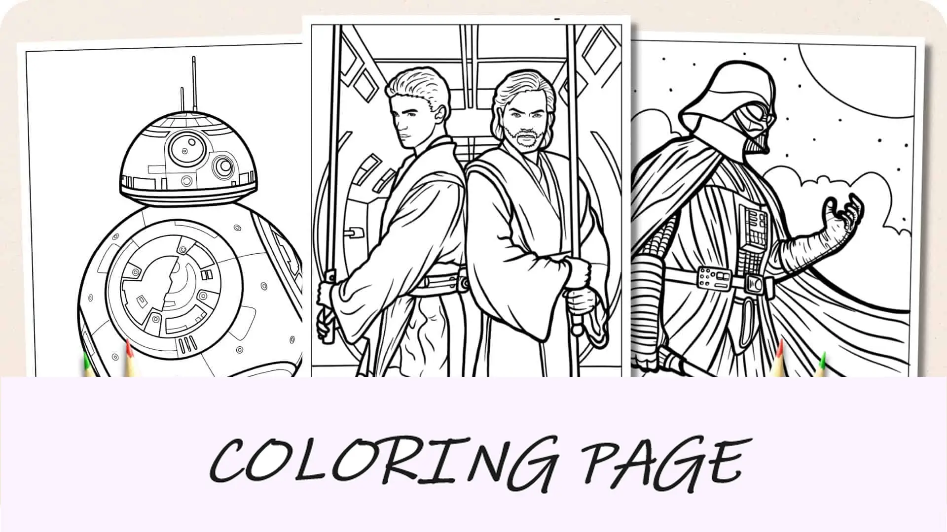 Imagem em destaque de páginas para colorir de Star Wars_1