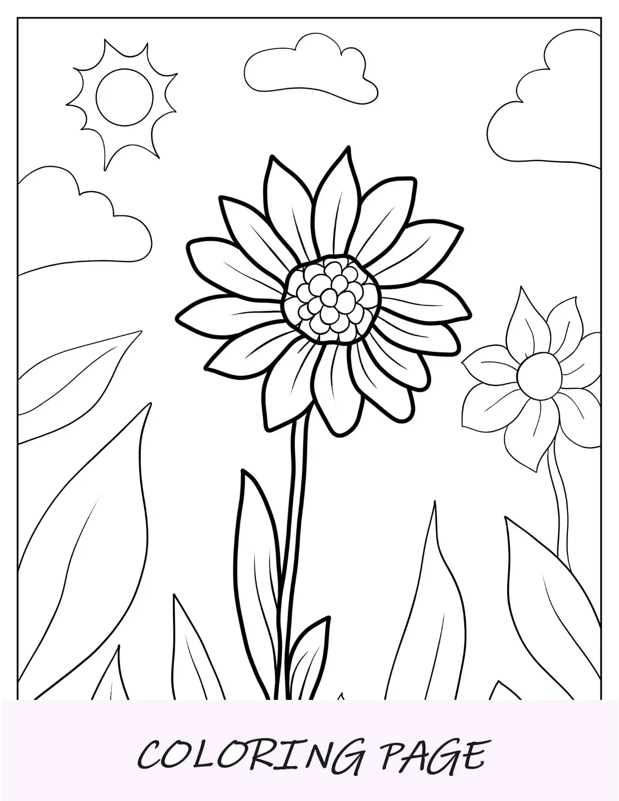 Desenhos para colorir de flores do girassol Maximiliano sob o sol