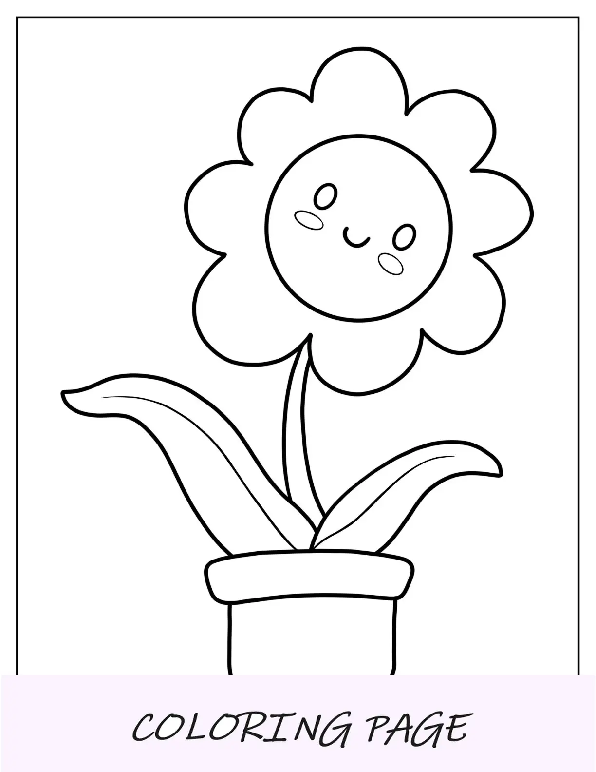Desenhos para colorir de flores de girassol de desenho animado em vaso