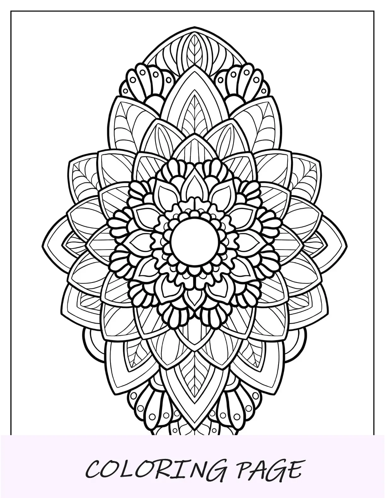 Páginas para colorir de flores com uma intrincada mandala de margarida