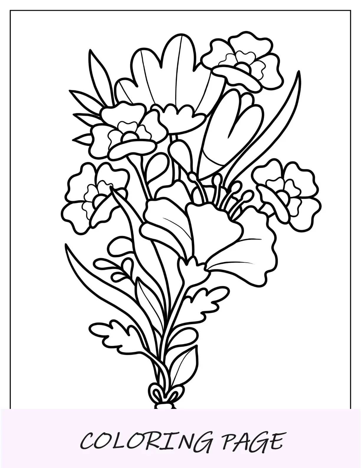 Desenhos para colorir de flores de hibisco com anêmonas