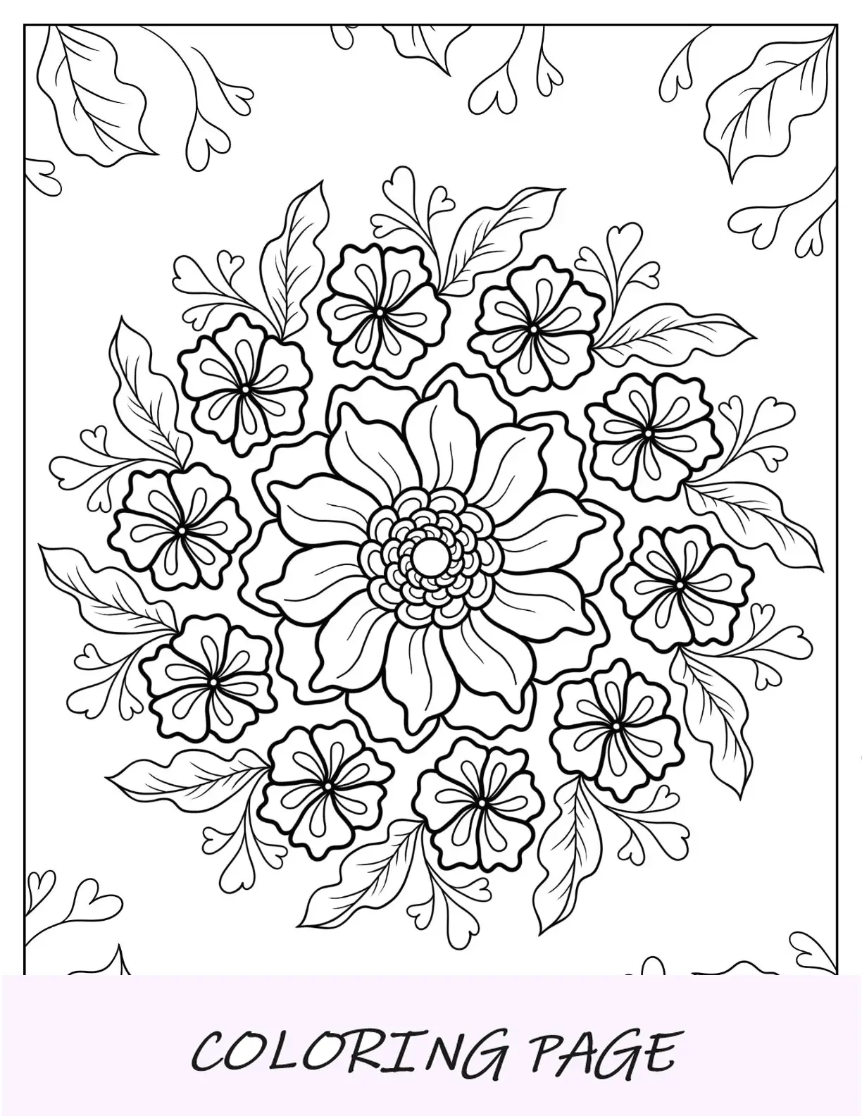 Páginas para colorir de flores da linda mandala de amarílis
