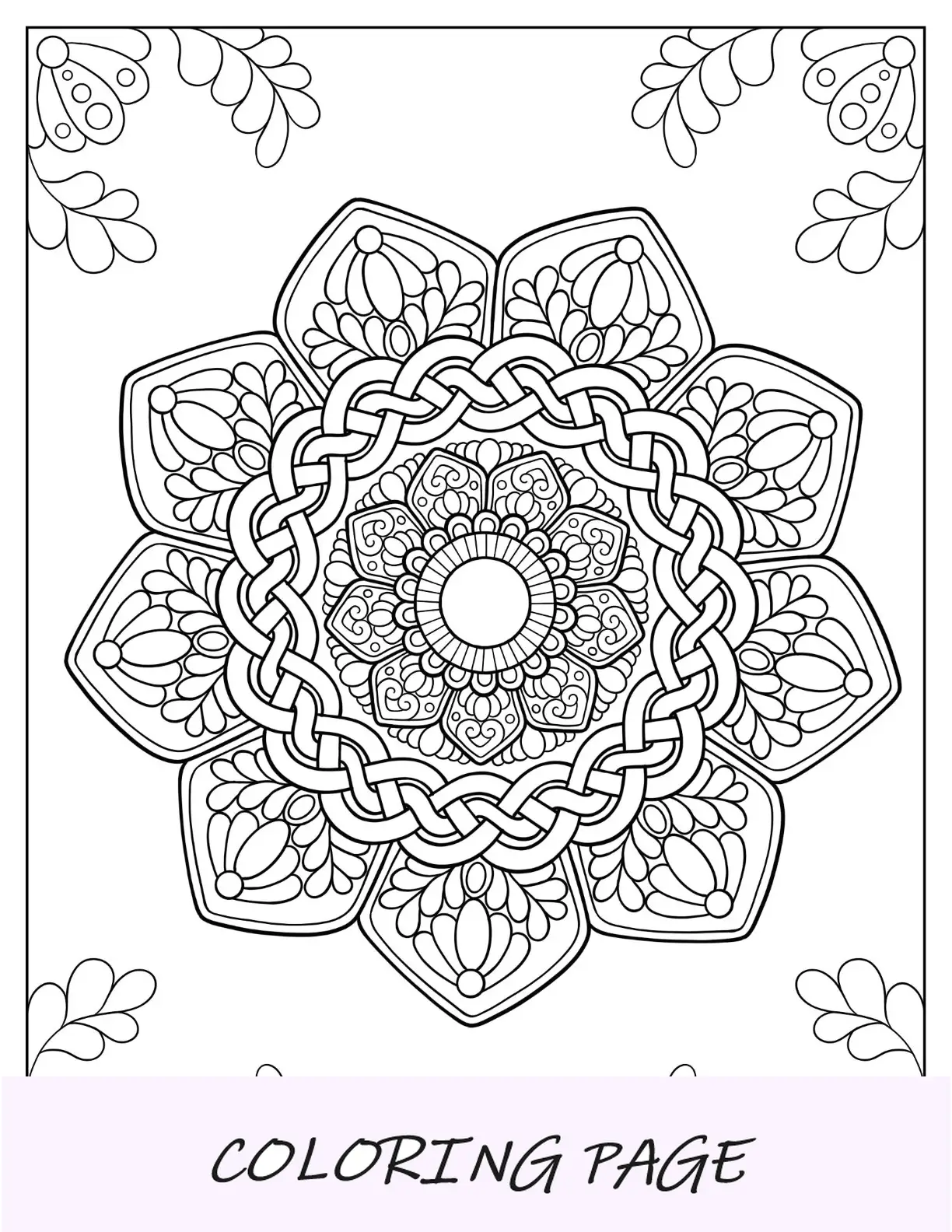 Desenhos de flores para colorir de mandala de anêmona