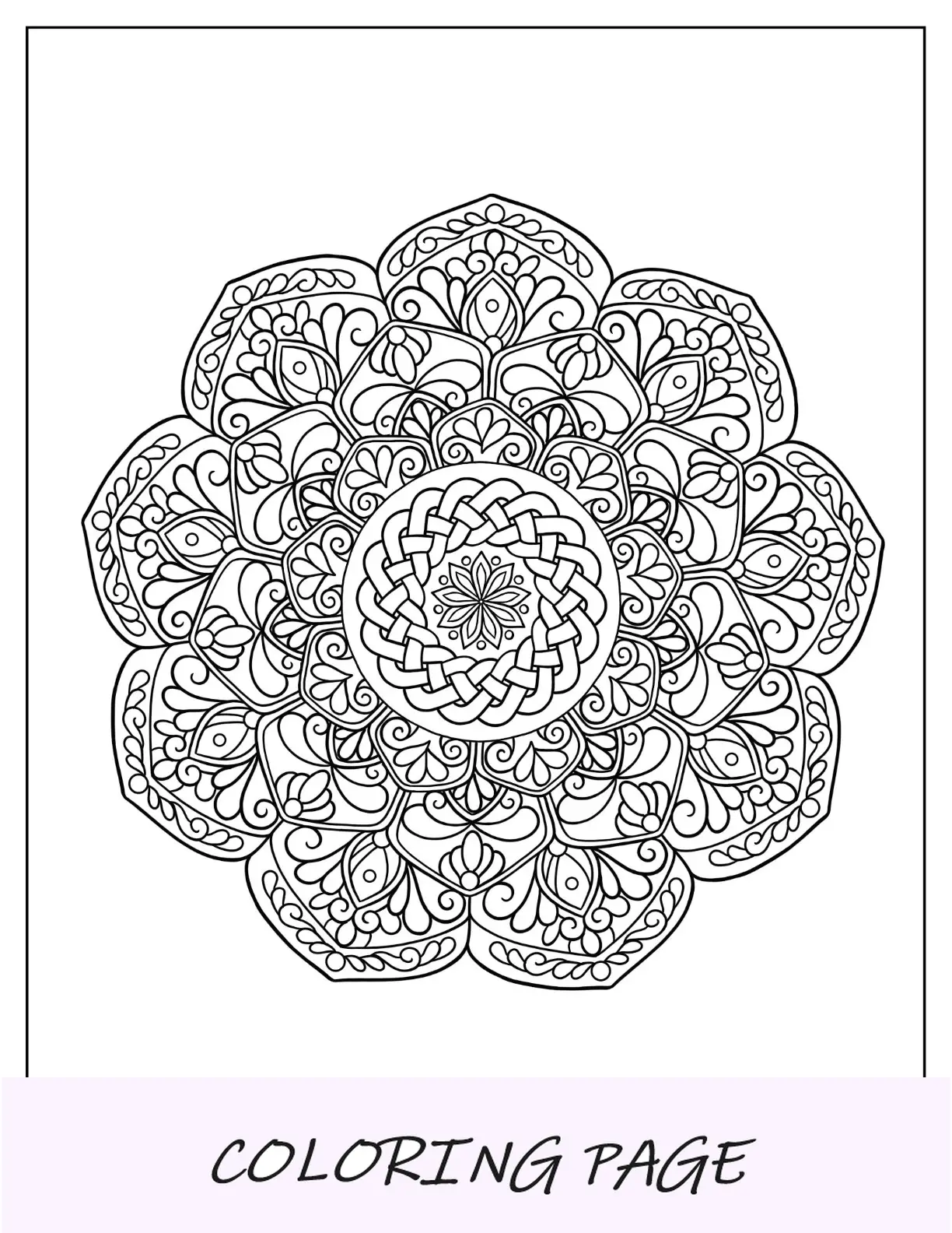 Desenhos para colorir de flores de mandala de flor de crisântemo