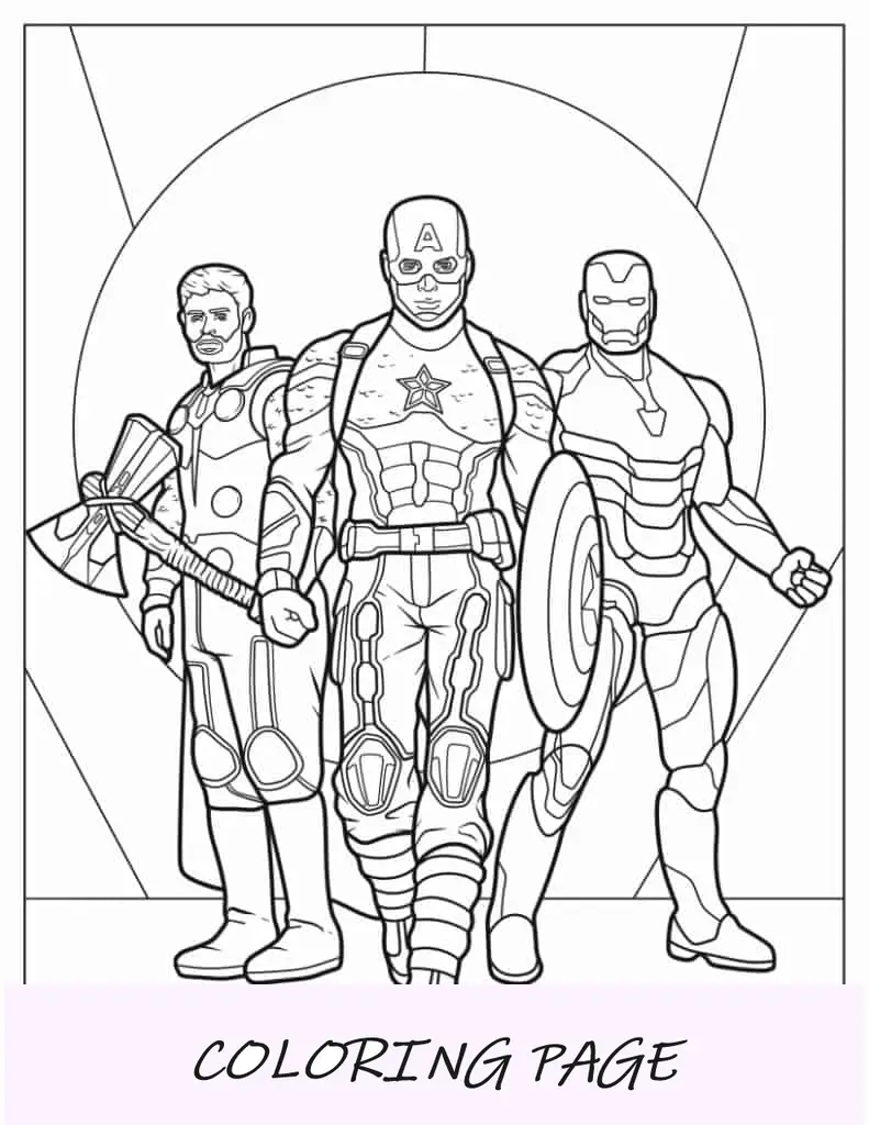 Capitán América con Thor y Iron Man