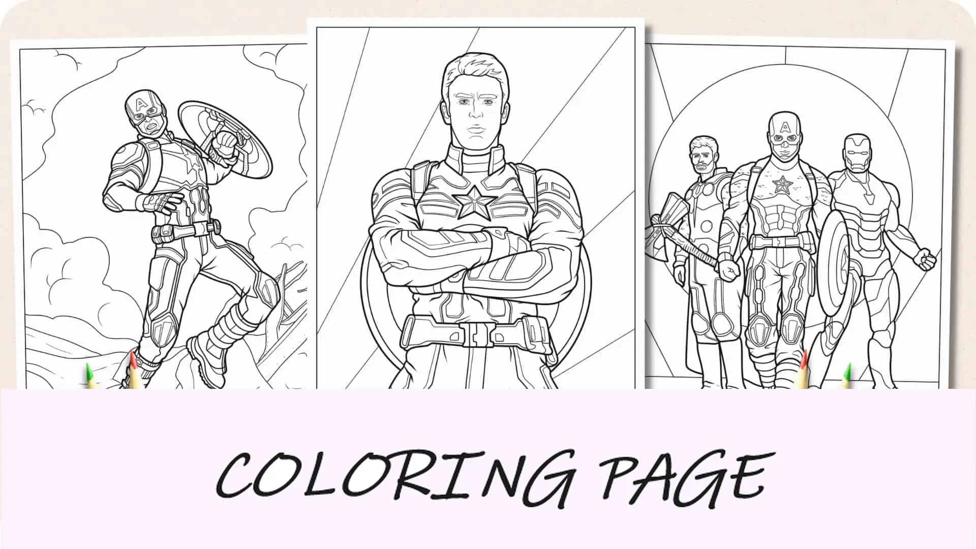Dibujos para colorear del Capitán América Imagen destacada