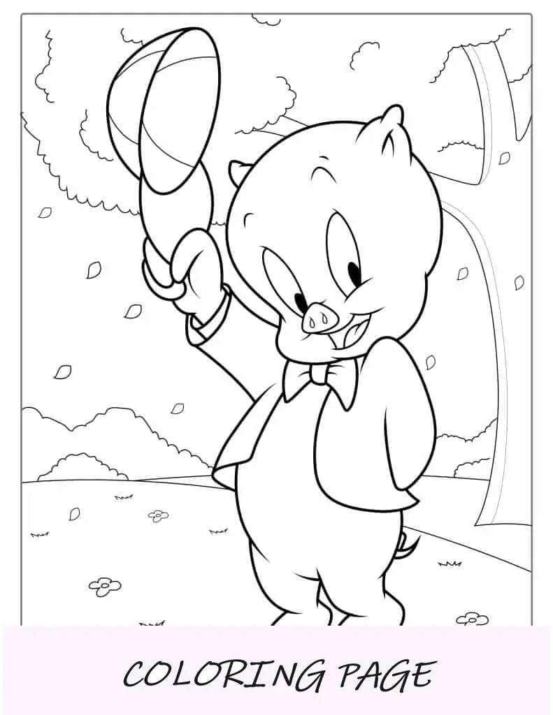 Porky Pig di Looney Tunes da colorare
