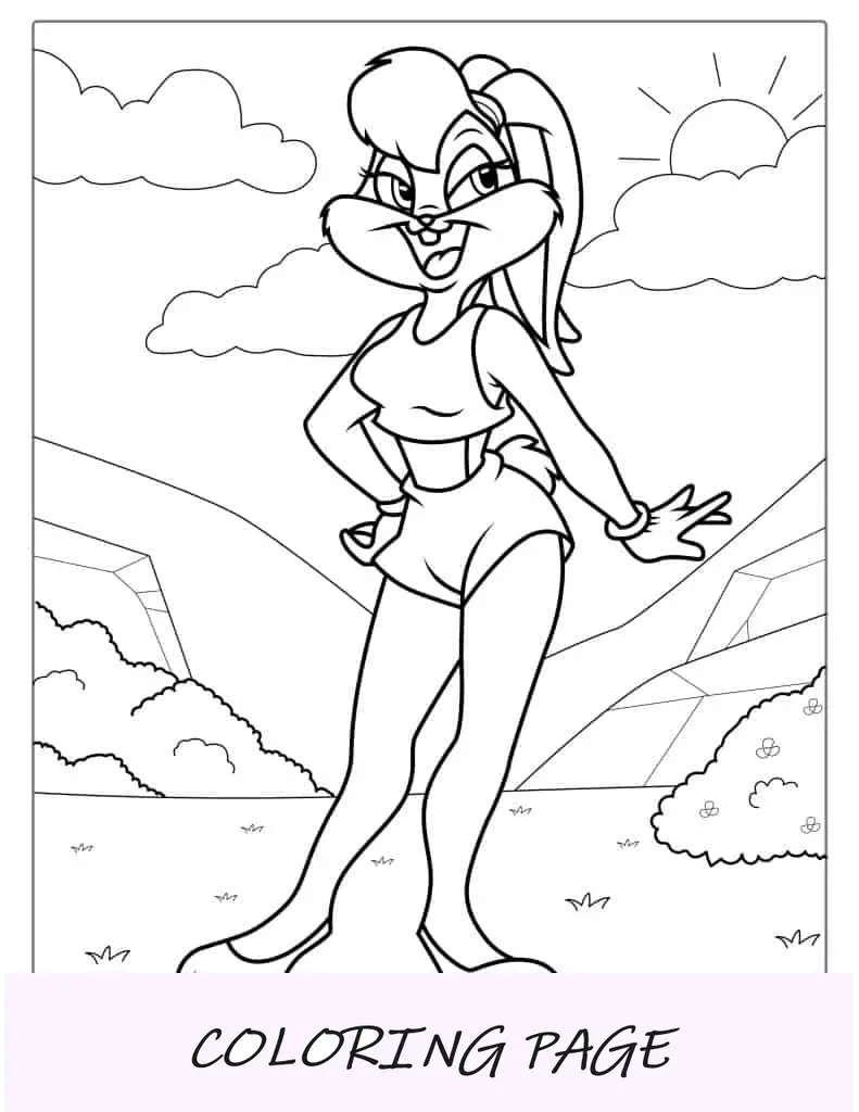 Pagina da colorare di Lola Bunny
