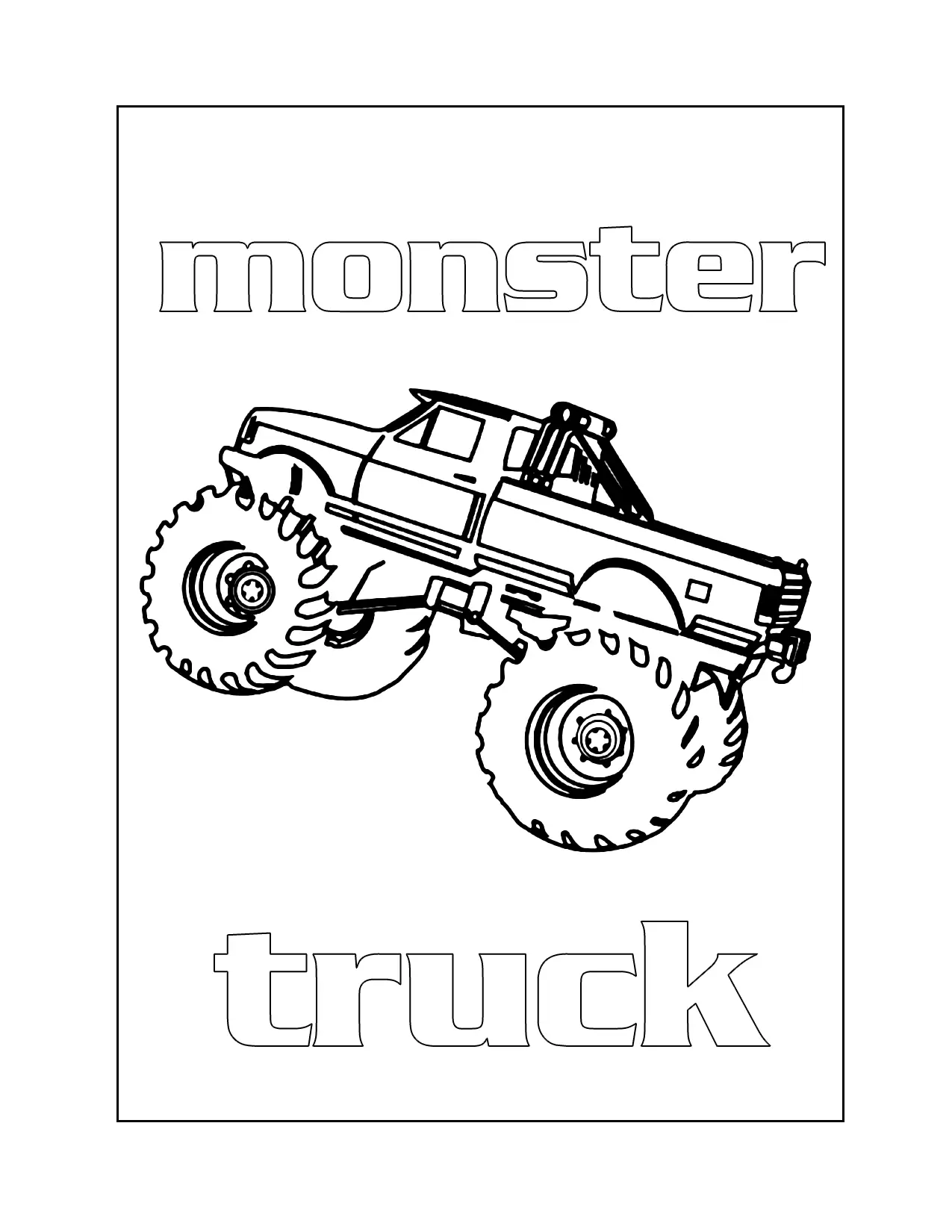Monster Truck Coloring Page