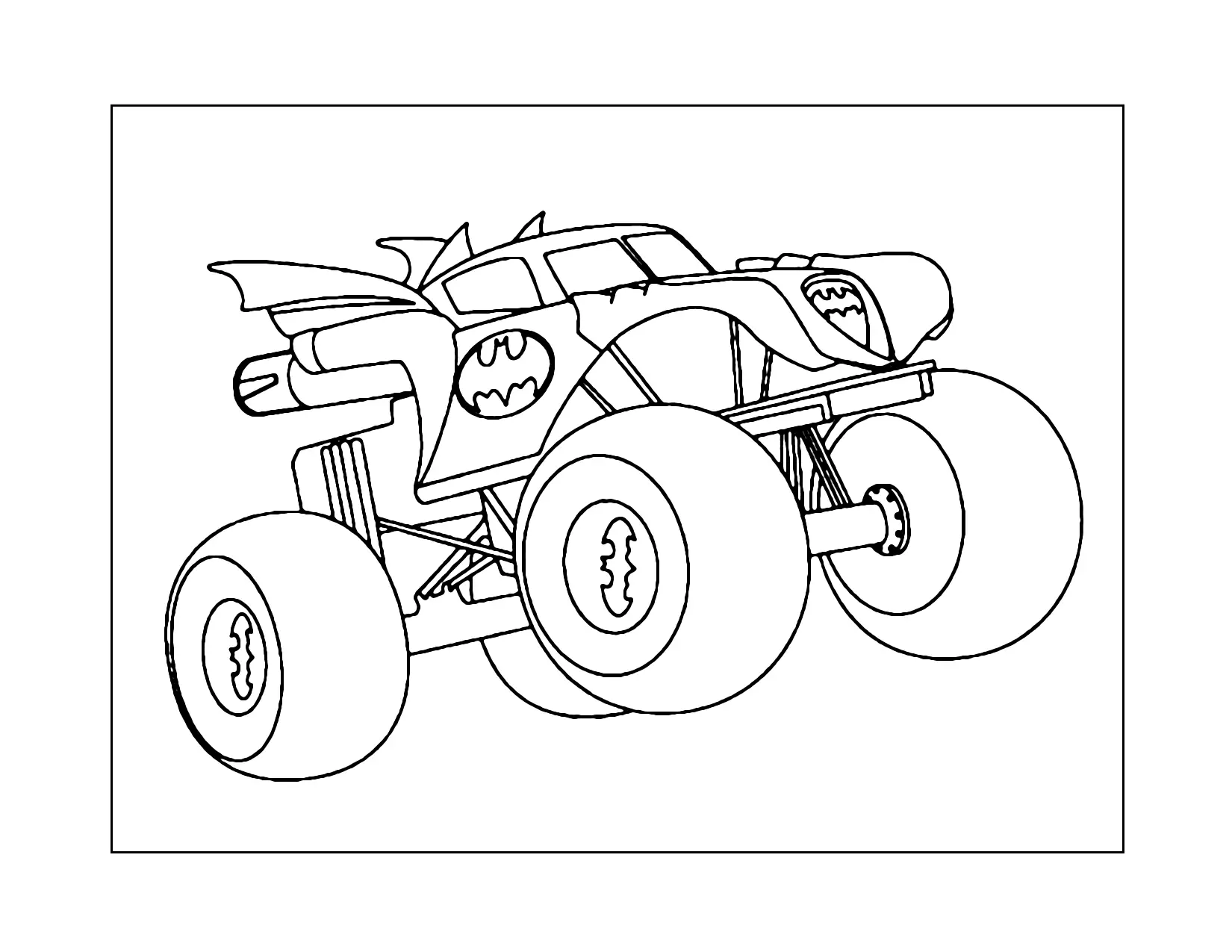 Batman Monster Truck Coloring Page