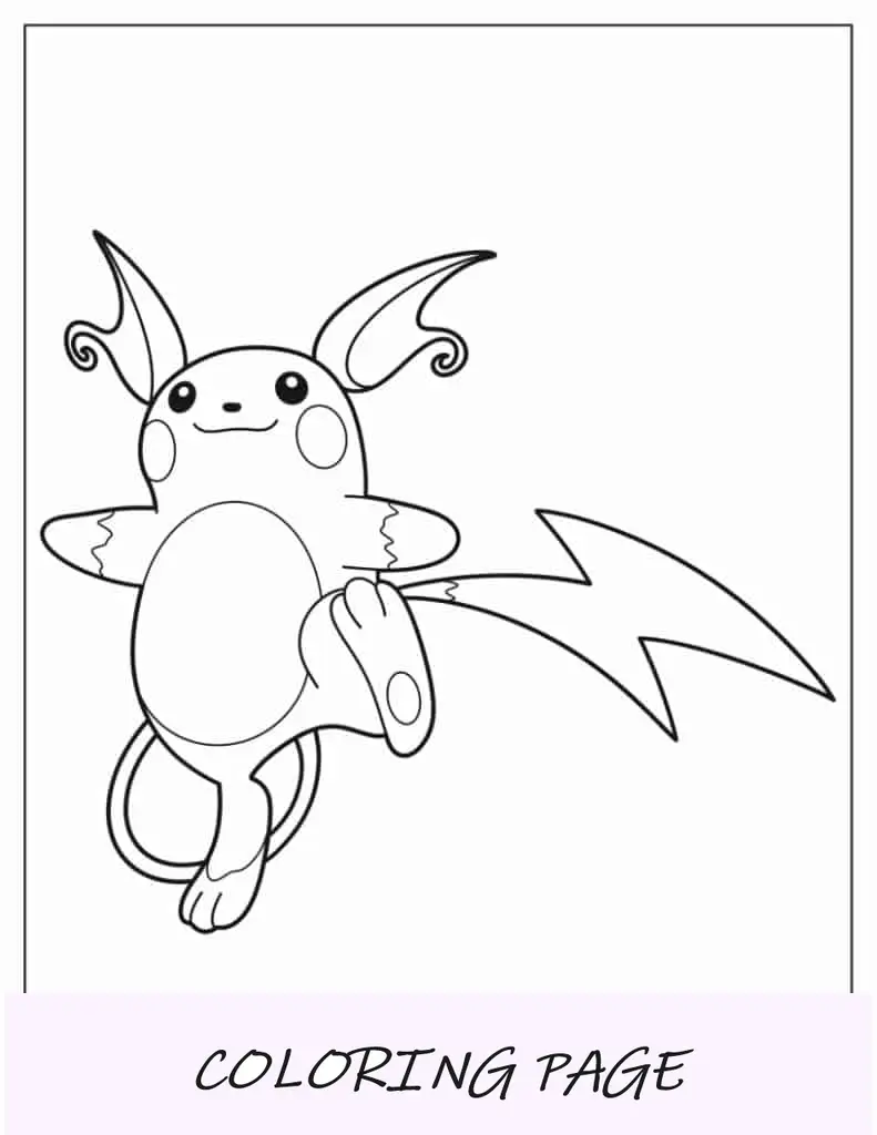 Coloração de contorno de Raichu