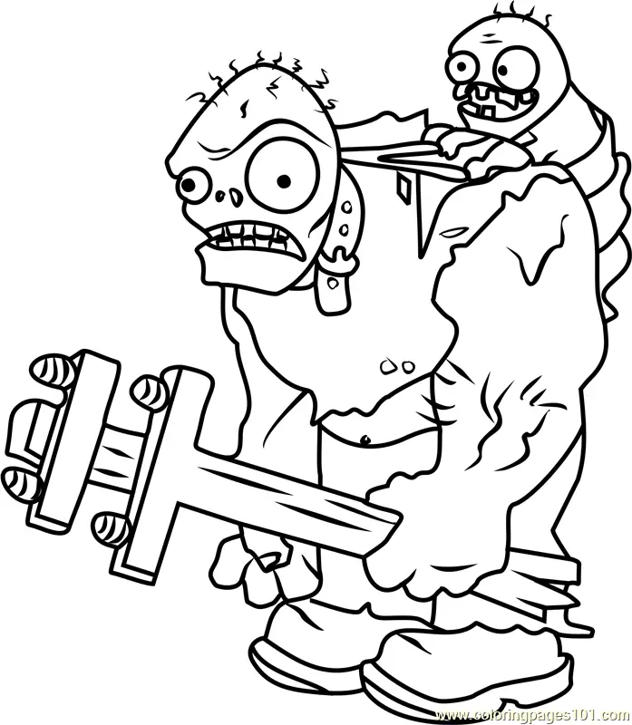 Plants Vs Zombies Coloring Page Printables