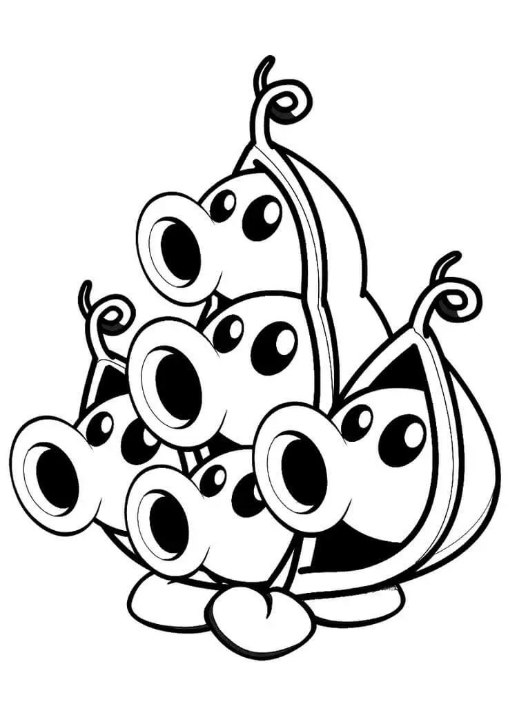 Snow Pea Plants Vs Zombies Coloring Pages