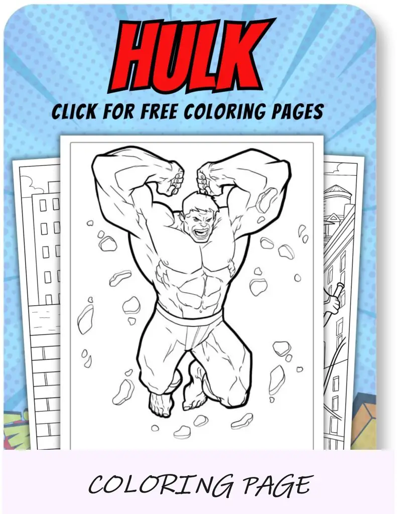 Disegni da colorare di Hulk per supereroi