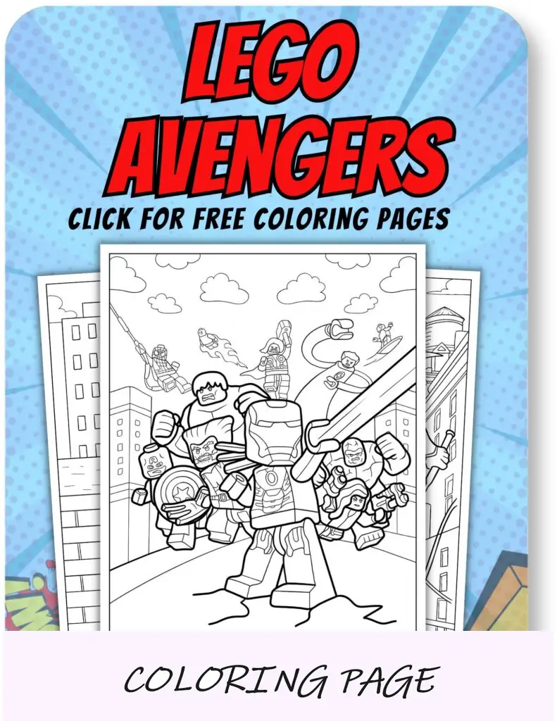 Disegni da colorare Lego Avengers per supereroi