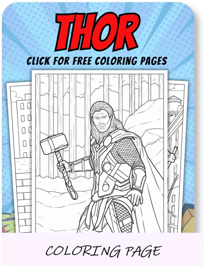Thor Disegni da colorare per supereroi