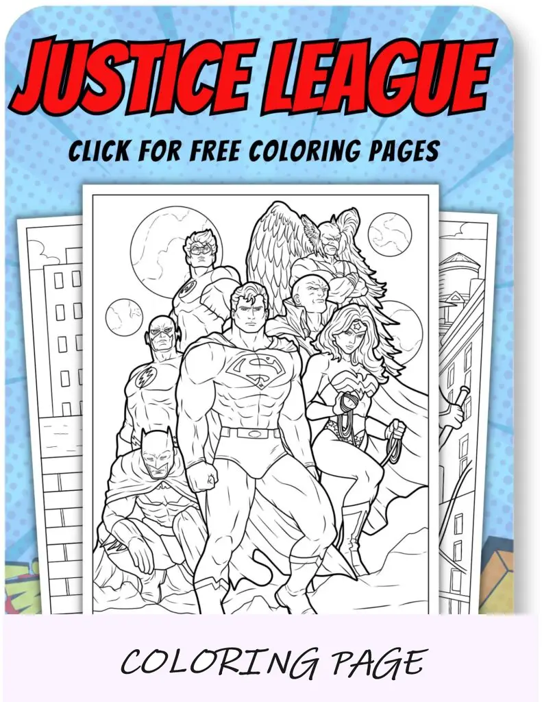 Disegni da colorare di Justice League per supereroi