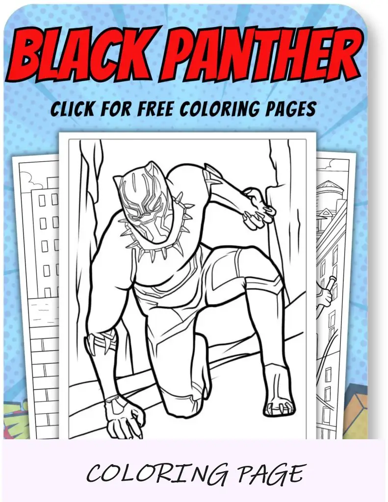 Disegni da colorare di Pantera Nera per supereroi