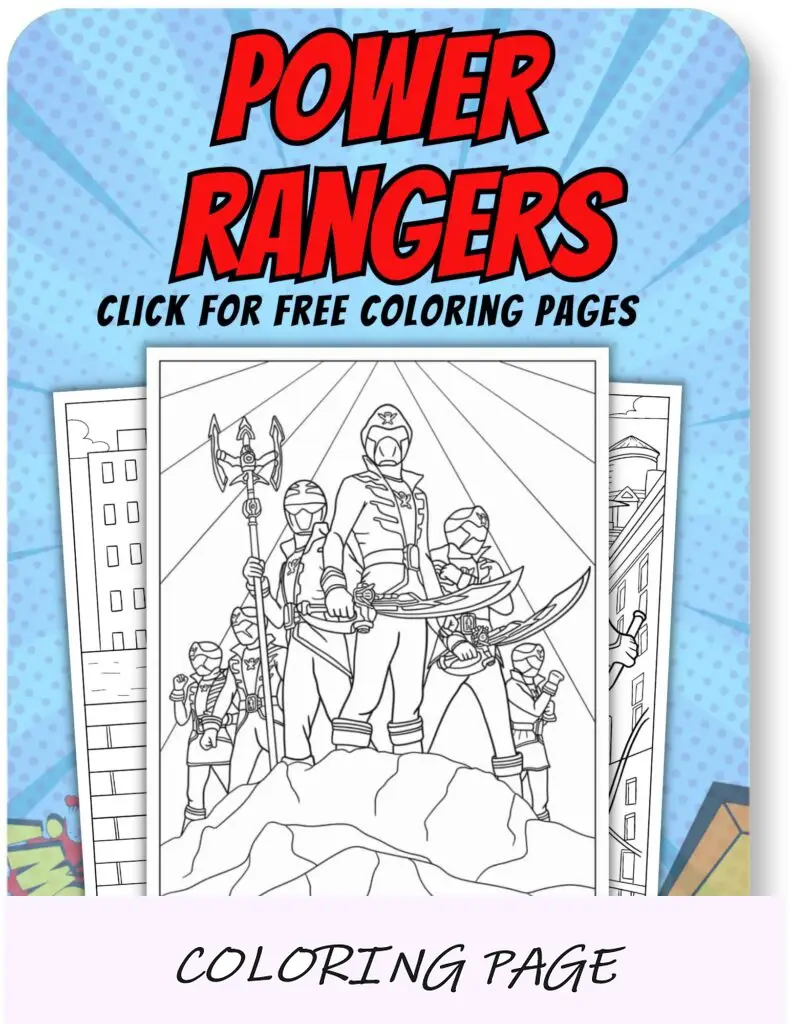 Disegni da colorare Power Rangers per supereroi