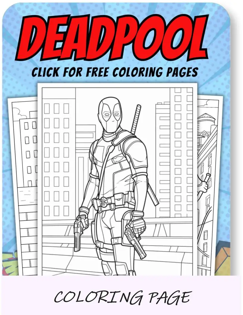 Deadpool Disegni da colorare per supereroi