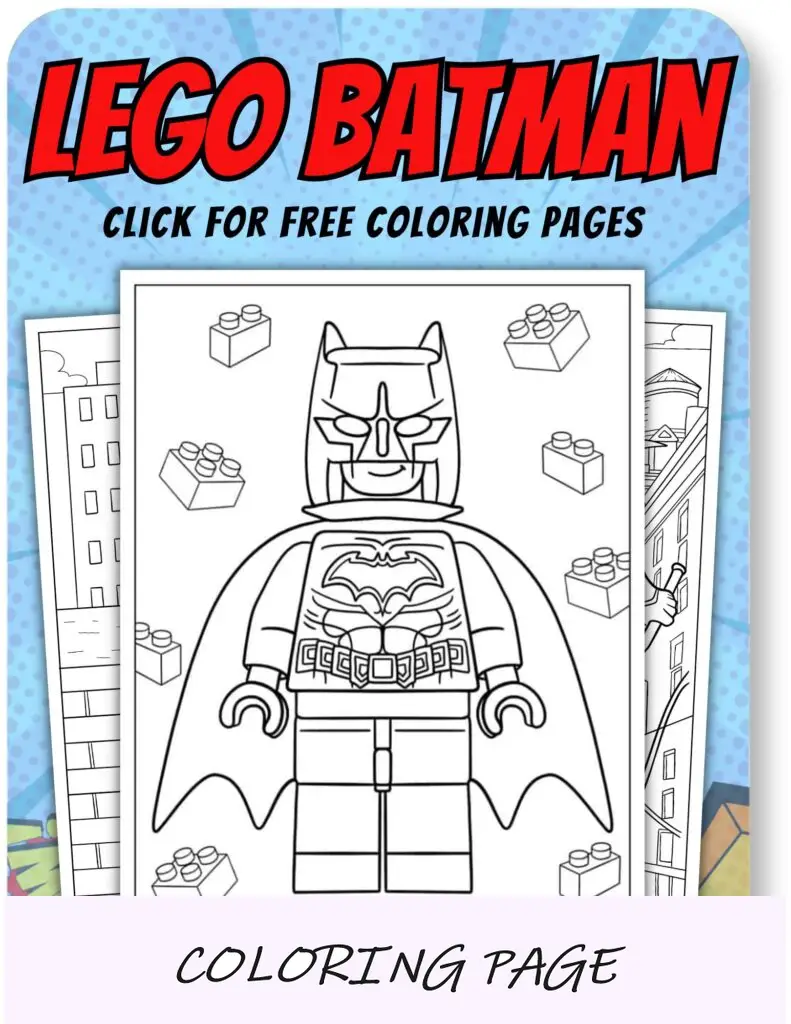 Pagina da colorare Lego Batman per supereroi