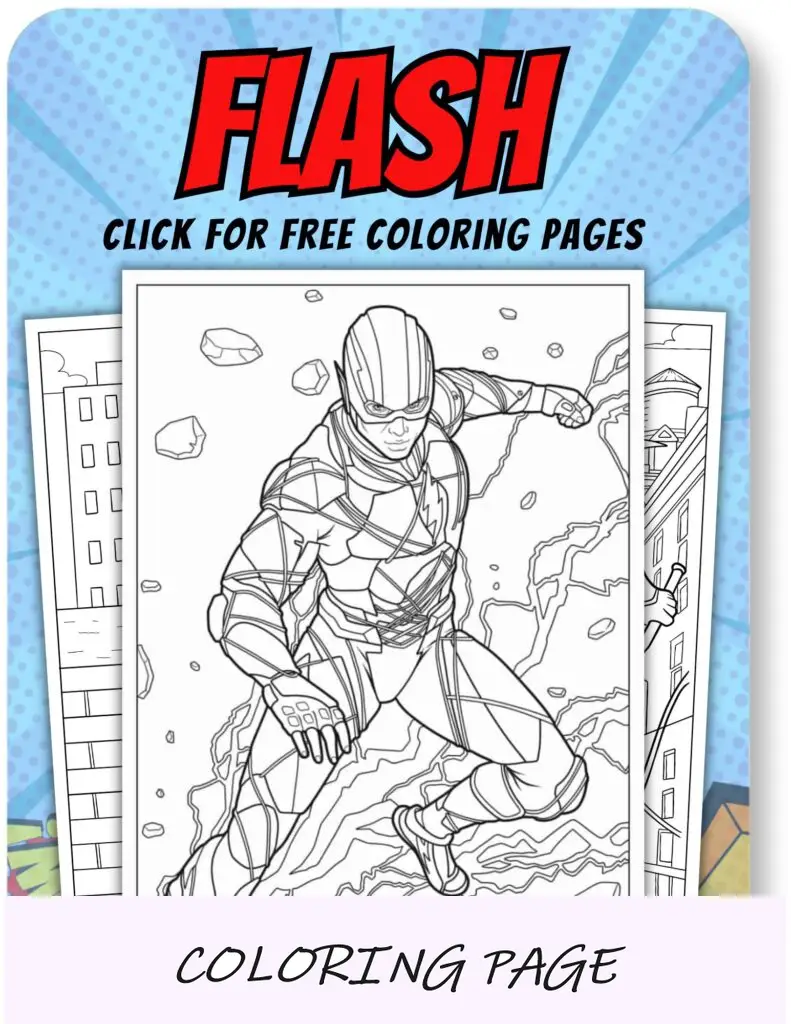 Disegni da colorare Flash per supereroi