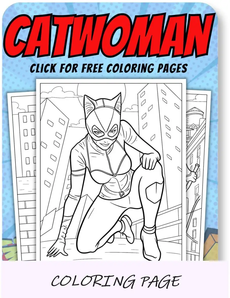 Disegni da colorare di Catwoman per supereroi