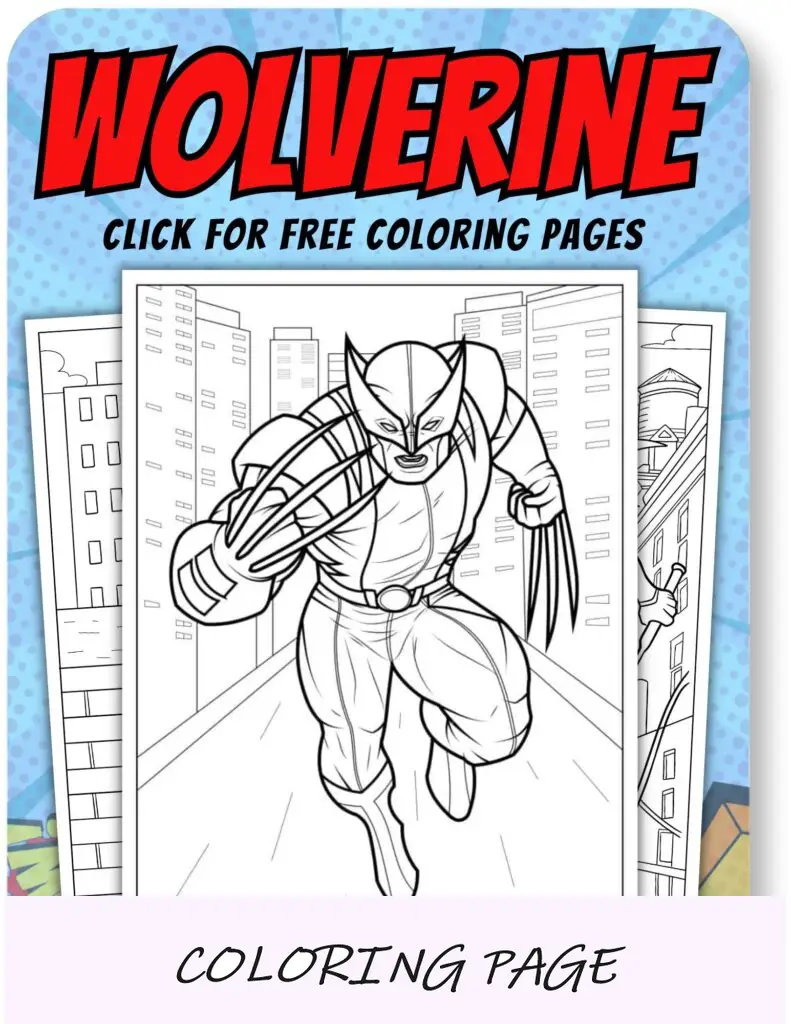 Disegni da colorare di Wolverine per supereroi