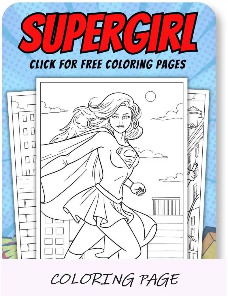 Supergirl Disegni da colorare per supereroi